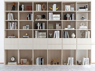 Modern bookcase 3d model