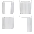 White Sheer Curtains Hanging On Modern Curtain Rods For Elegant Home Decor