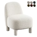 Comfortable Upholstered Accent Chair with Rounded Design Short Legs and Multiple Colors