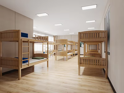 Modern Dormitory 3d model