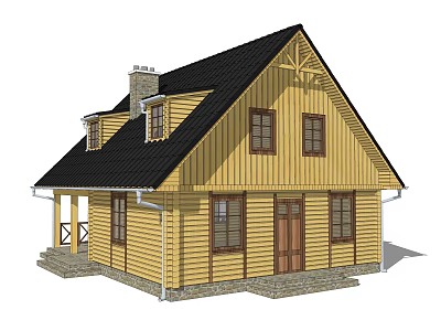 Modern Chalet Villa 3d model