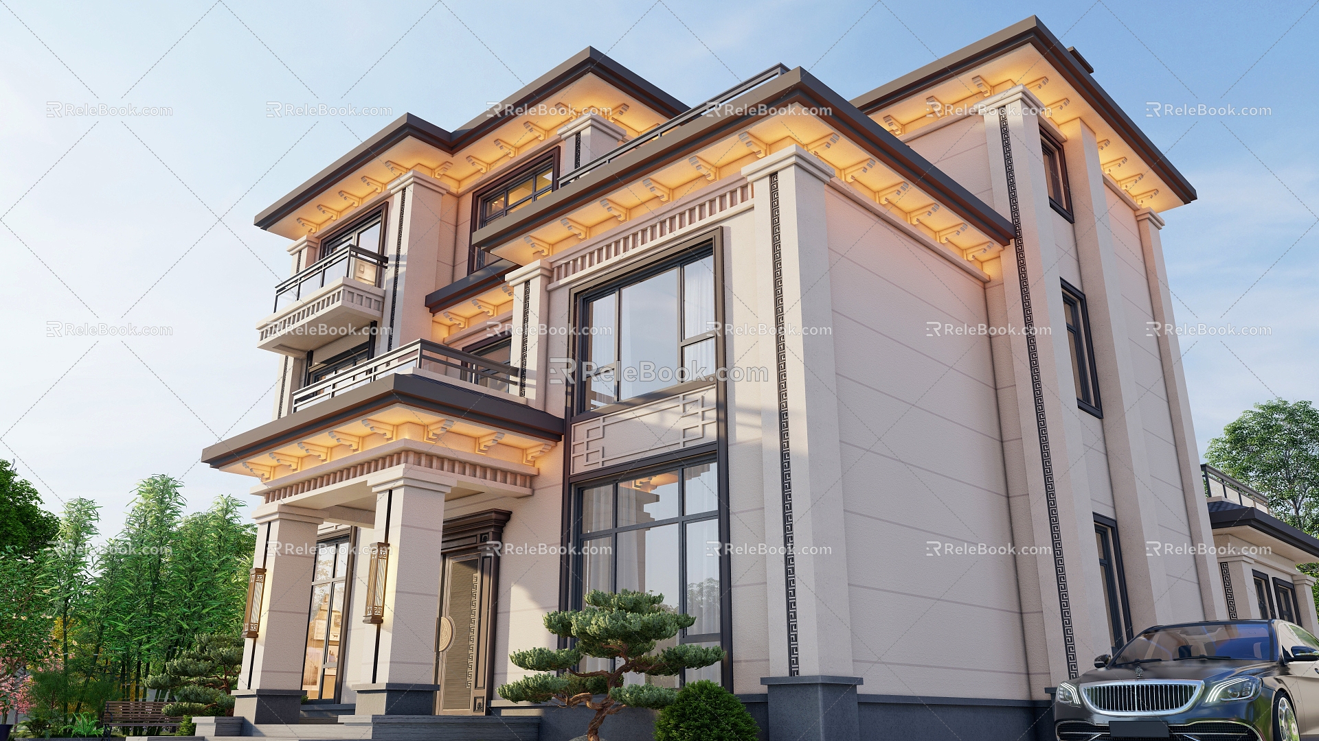 New Chinese Villa 3d model