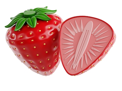 Modern Strawberry Cartoon Strawberry Fruit Cartoon Fruit 3d model