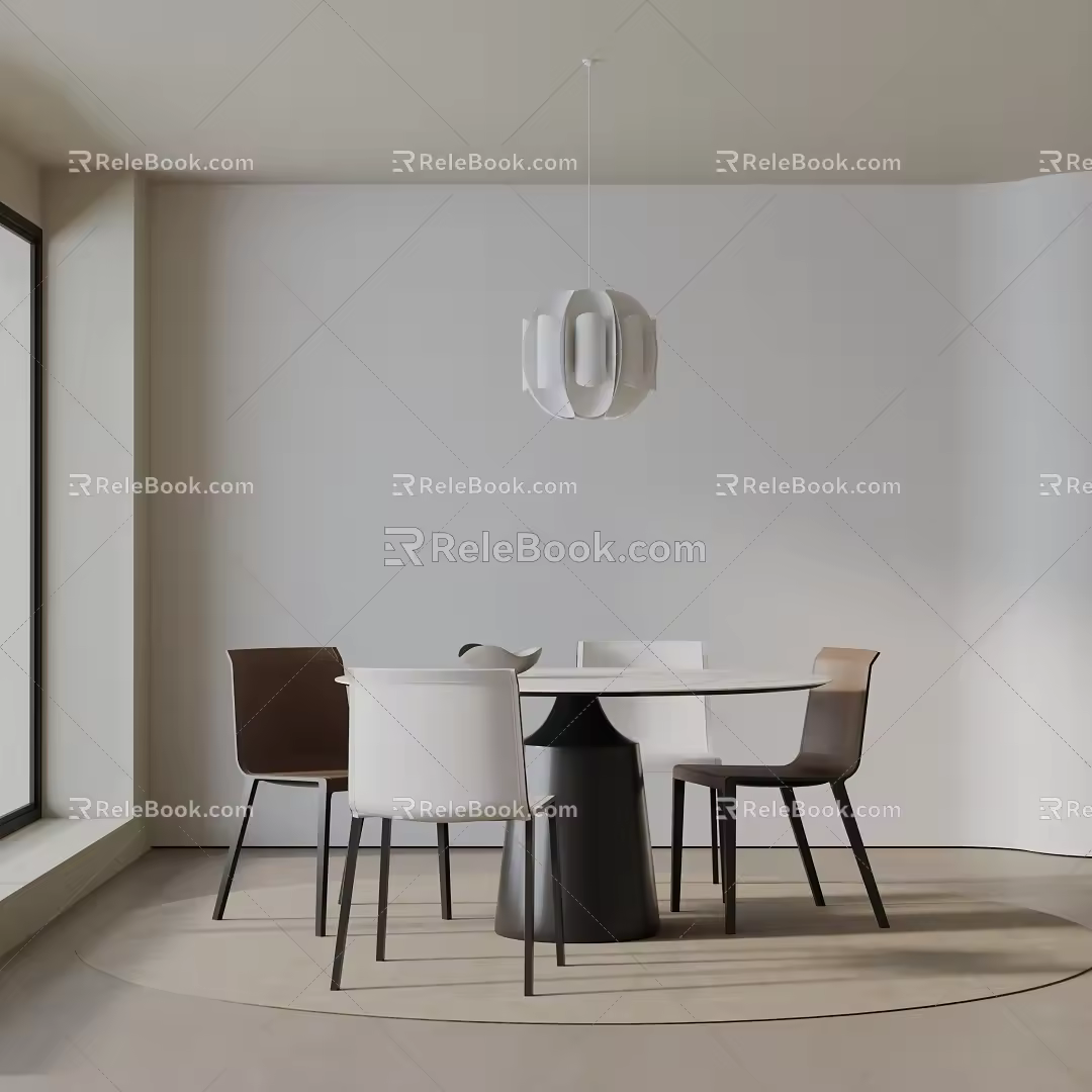 Modern dining table 3d model