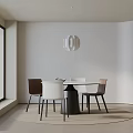 Modern dining table 3d model
