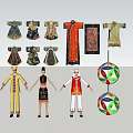 Traditional Chinese Hanging Ornaments With Cultural Elements 3d model