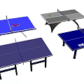 Sports Equipment Ping Pong Tables With Various Designs Blue Gray Surfaces And Stiga