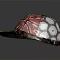 Stylish Cap With Basketball Pattern Soccer Texture And Camouflage Brim Mesh Design