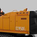 Volvo EC250D Tracked Excavator With Orange Body And Black Mechanical Arm