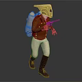 Modern game character rocket expert virtual character sci-fi character 3d model