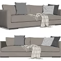 Modern double sofa 3d model