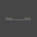 3D Road Model With Guardrails And White Lane Markings On Gray Background