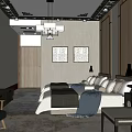 Elegant Hotel Guest Room Interior With Wooden Panels Bed Nightstand And Decorative Painting