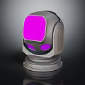 Projection Monitoring Device With Purple Panel Gray Body And Stable Base Design