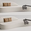 Modern Multiplayer Sofa Curved Sofa 3d model