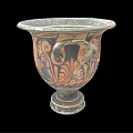 Ancient Greek Terracotta Vase With Two Handles And Figural Scenes As Decorative Household Item