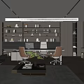 Modern Office Chairman Office Manager Office Desk and Chair Combination Office Computer Combination Reception Sofa Leather Sofa Boss Table 3d model