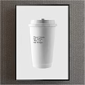 White Paper Cup With Coffee Drinking Quote For Daily Tasks 3d model