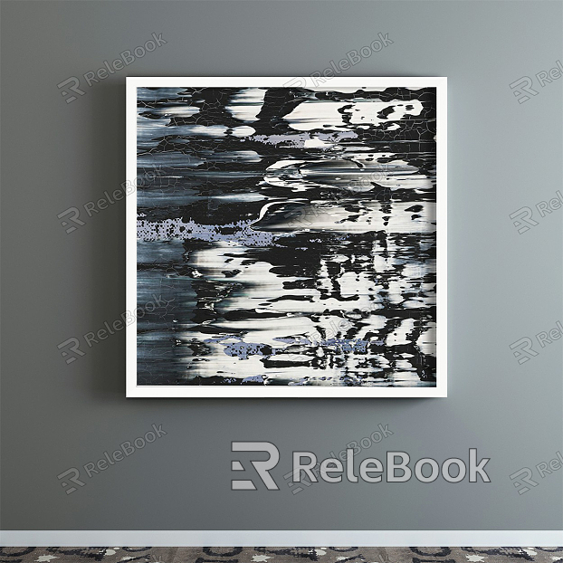 Modern abstract painting simple black and white living room abstract decorative painting model