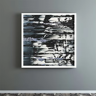 Modern abstract painting simple black and white living room abstract decorative painting 3d model