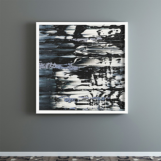 Modern abstract painting simple black and white living room abstract decorative painting 3d model