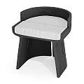 Modern Leisure Chair With Dark Wooden Frame Light Padded Seat And Wood Grain Details