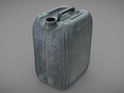 Gray Metal Jerry Can Hardware Tool With Durable Handle And Secure Cap 3d model
