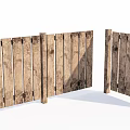 Rustic Wooden Fence Design With Natural Wood Texture For Outdoor Garden
