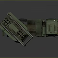 Armored Green Military Wheeled Tank With Multiple Missile Launcher System