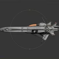 Advanced Futuristic Spaceship With Aerodynamic Structure Cockpit And Thrusters For Space Exploration
