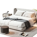 Modern Double Bed 3d model