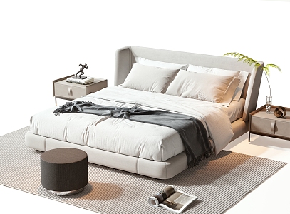 Modern Double Bed 3d model