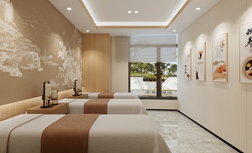 New Chinese Massage and Massage Room Traditional Chinese Massage Therapy 3d model