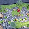 Modern landscape garden paving micro-terrain landscape stone landscape sketch gravel trail 3d model