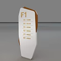 Modern Wayfinding Signage With Parking P Symbol Brand Logos And Direction Indicators