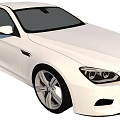 White Two Door Sports Car with Sleek Aerodynamic Body Stylish Headlights and Alloy Wheels
