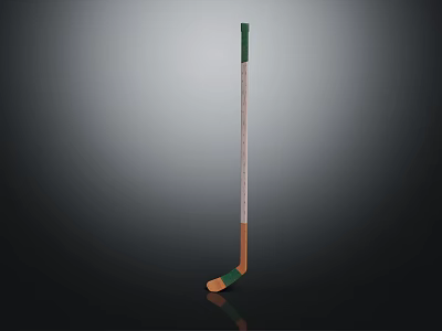 High Quality Durable Green White Brown Hockey Stick Sports Equipment for Hockey Game and Practice 3d model