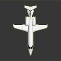 Modern Silver Private Jet With Streamlined Body Twin Engines And Reflective Surface 3d model