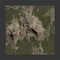 3D Garden Landscape Terrain Model With Mountains And Green Areas