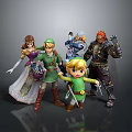 Legendary Zelda Game Characters Featuring Link Princess Zelda And Ganon In Classic Outfits