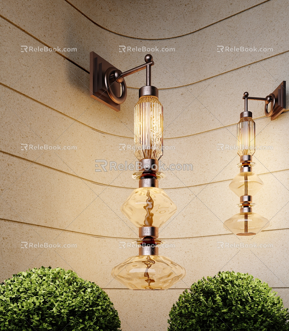 Wall lamp chandelier 3d model