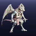 Mythical Winged Humanoid Creature Character With Weapon Ornate Accessories 3D Model Design 3d model
