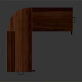 Modern Wooden Curved Computer Desk with Black Metal Frame for Electronic Devices Workstation