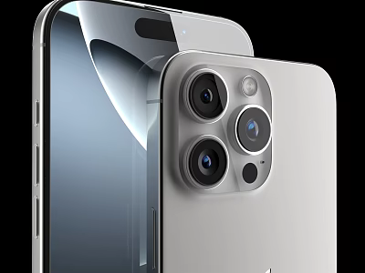 Sleek Modern Smartphone With Multiple Camera Lenses And Glass Back Design 3d model
