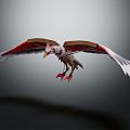 Modern game character mechanical bird machine eagle 3d model