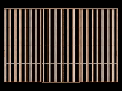 Modern Sliding Door With Vertical Slats Stylish Design For Home Interior Spaces 3d model