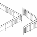 Modular Metal Railings with Vertical Bars for Stairs Balconies Safety Design
