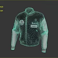 Navy Blue Casual Jacket With Cream Sleeves And Ferrari Monza Patches For Daily Wear