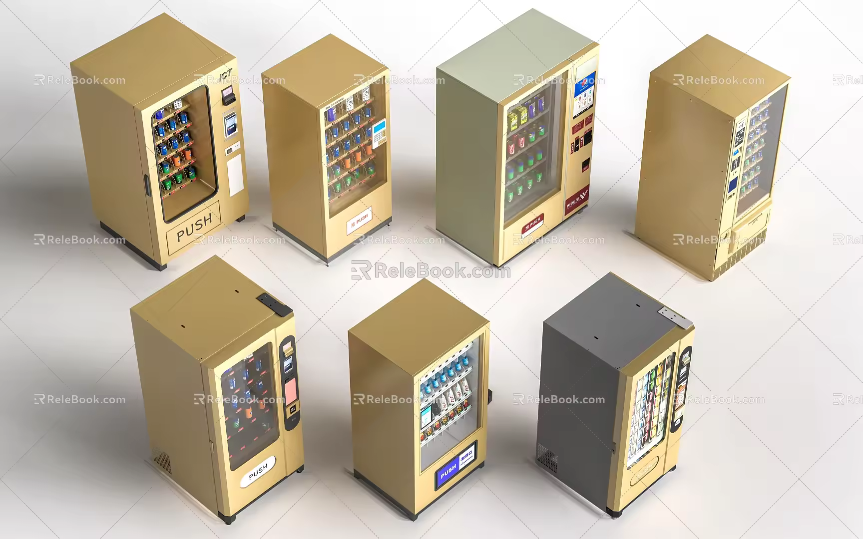 Vending Machine Automatic Beverage Machine Vending Machine Freezer 3d model