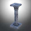 Modern Column Stone Column Old Stone Column 3d model